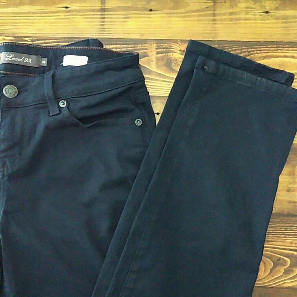 Level 99 Lily skinny straight navy blue pants - Picture 2 of 8